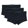 Papi Men's Solid Brazilian Cut Trunks (3 Pack) In Black