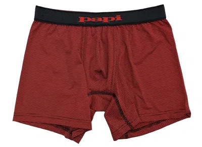 Papi Men's Stripe Boxer Brief In Red