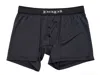 Papi Men's Stripe Boxer Brief Underwear In Charcoal Grey In Grey