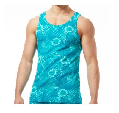 Papi Tank Top Shirt In Teal In Blue