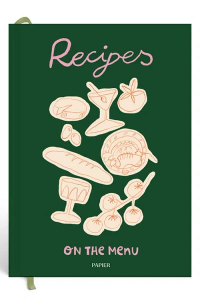 Papier Al Fresco Recipe Journal In Green