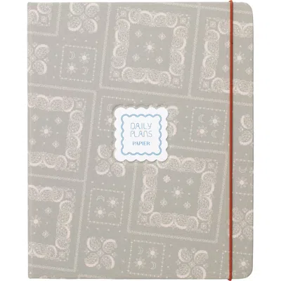 Papier Bandana Fabric Daily Planner In Gray