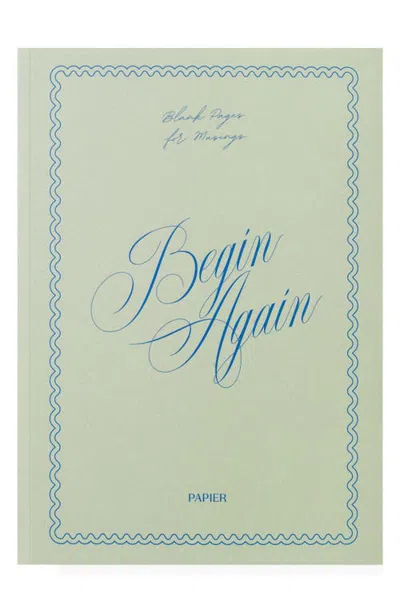 Papier Begin Again Softcover Lined Notebook In Blue