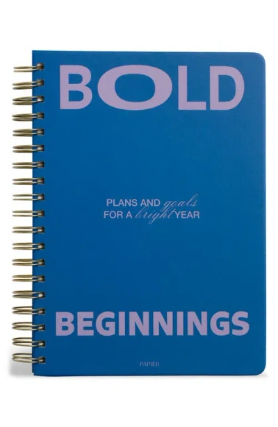 Papier Bold 16-week Undated Daily Planner In Blue