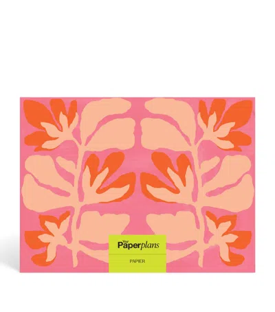 Papier Bright Floral Weekly Desk Planner In Pink