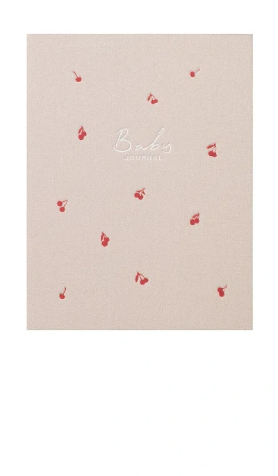 Papier Cherries Baby Binder-folio In Gray