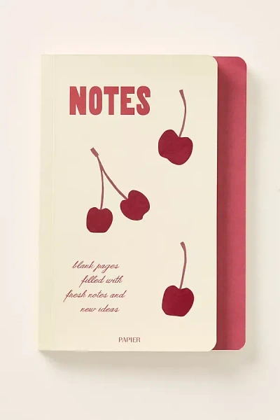 Papier Cherry Lined Notebook In Neutral