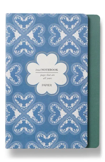 Papier Clover Notebook In Blue
