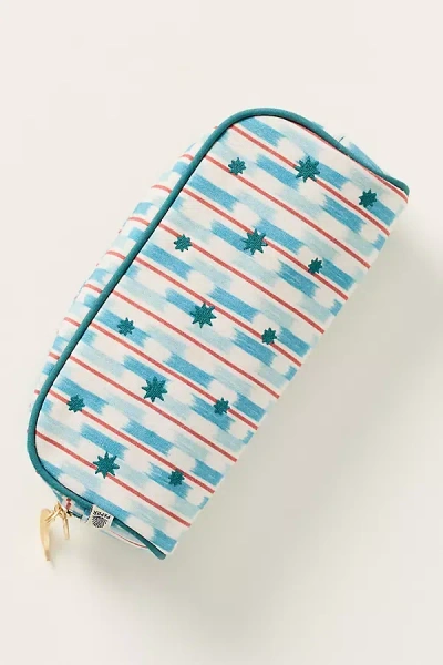 Papier Cross Stitch Dreams Pencil Case In Blue