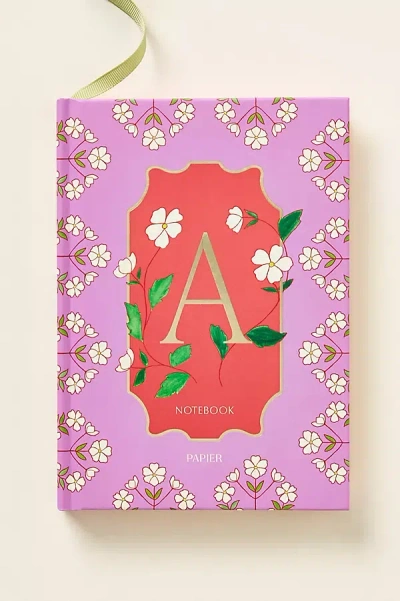 Papier Floral Monogram Lined Notebook