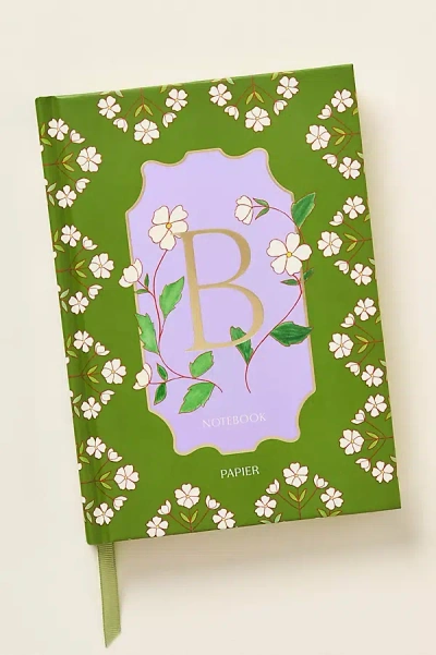 Papier Floral Monogram Lined Notebook