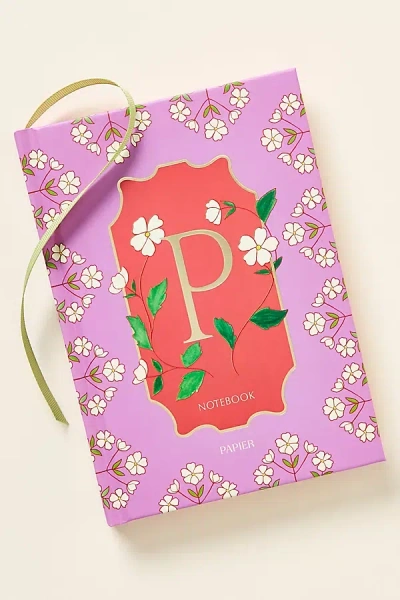 Papier Floral Monogram Lined Notebook