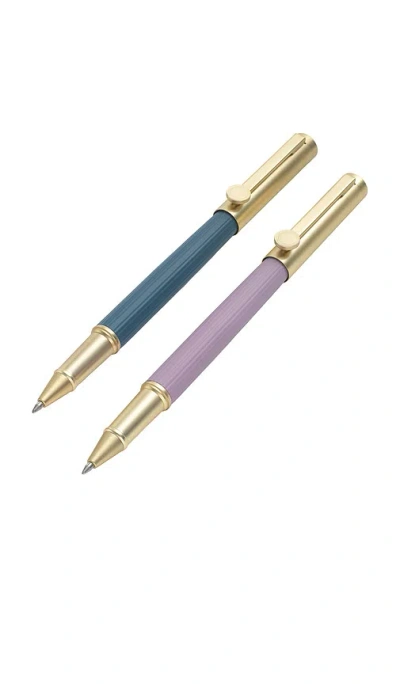 Papier Groove Rollerball Pen Set In Multi