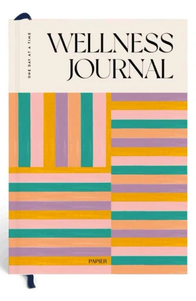 Papier Happy Stripes Wellness Journal In Multi