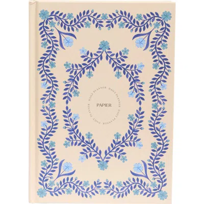Papier Italian Summer 16-week Undated Daily Planner In Blue