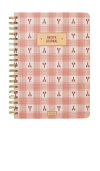 Papier Lobster Gingham Spiral Recipe Journal In Pink