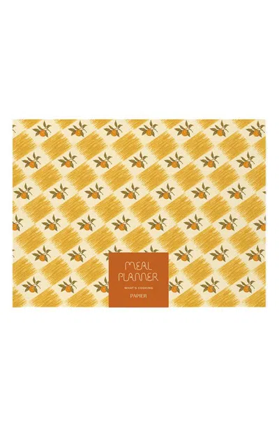 Papier Orange Checked Meal Planner In Gold