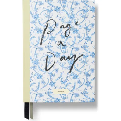 Papier Scripted Floral Undated Page A Day Planner In Blue