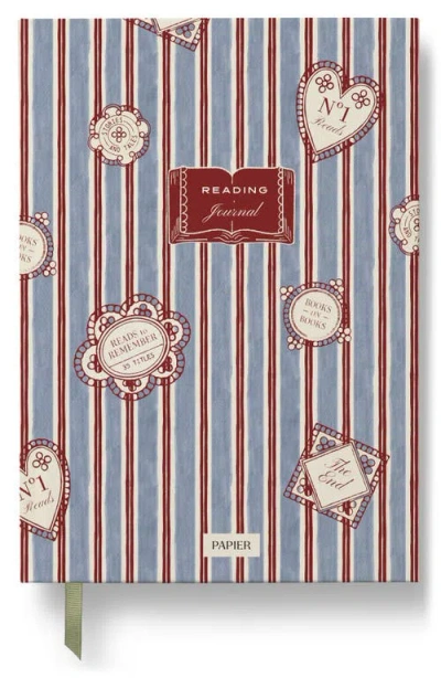 Papier Stripes & Stamps Reading Journal In Multi
