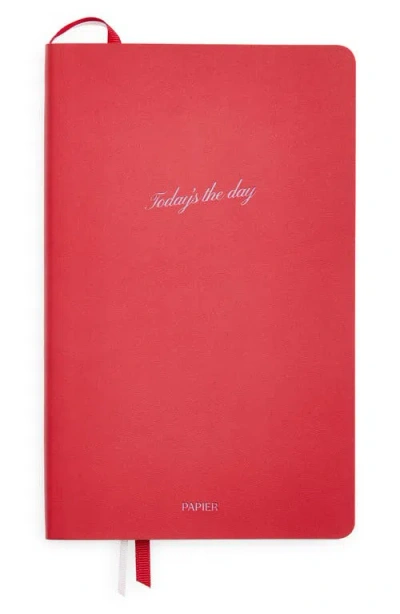 Papier Today's The Day Notebook In Red