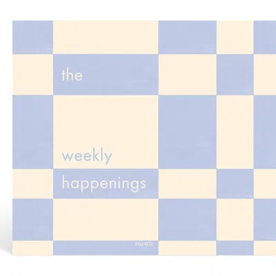 Papier Weekly Happenings List Pad In Blue