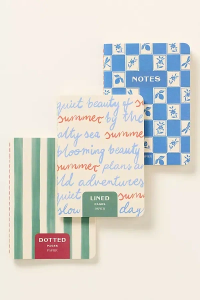Papier X Anthropologie Journals, Set Of 3 In Multi