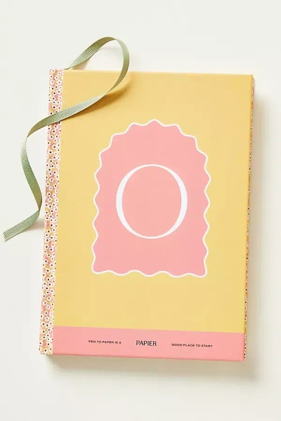 Papier X Anthropologie Monogram Journal In Yellow