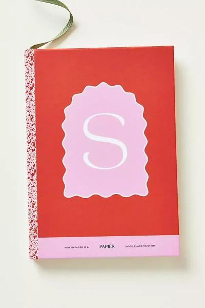 Papier X Anthropologie Monogram Journal In Red