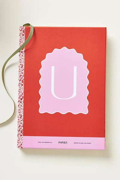 Papier X Anthropologie Monogram Journal In Red