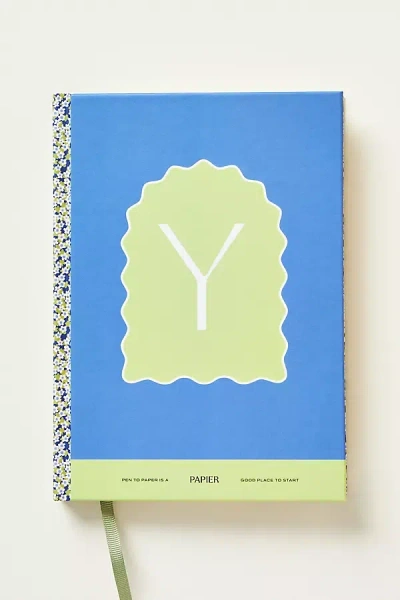 Papier X Anthropologie Monogram Journal In Blue