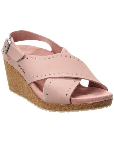 Papillio By Birkenstock Samira Narrow Leather Wedge Sandal In Pink
