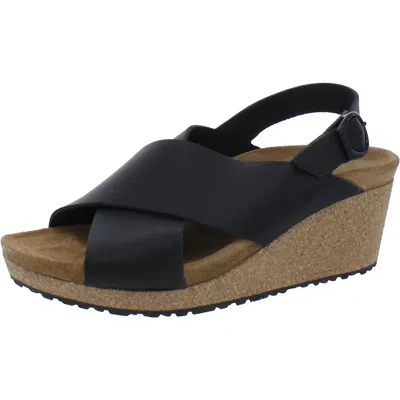 Papillio By Birkenstock Samira Ring-buckle Womens Leather Footbed Wedge Sandals In Multi