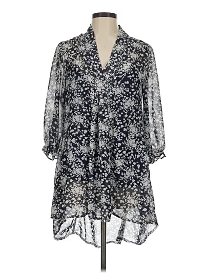 Pre-owned Papillon 3/4 Sleeve Blouse In Blue