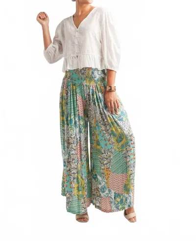 Papillon 3/4 Sleeve With Elastic Embroidered Top In White