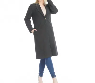 Papillon Betty Lapel Coat In Black