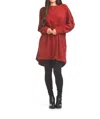 Papillon Brushed Super Soft Extended Sleeve Dress In Rust
