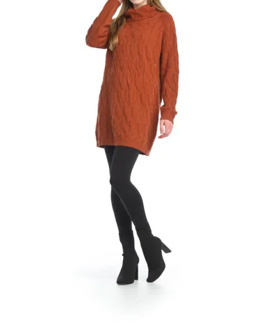 Papillon Cable Knit Sweater In Rust In Brown