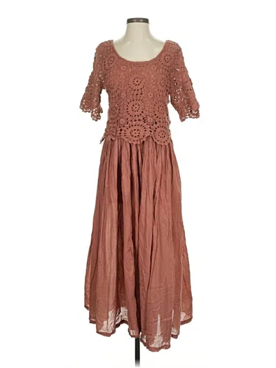 Pre-owned Papillon Casual Dress In Brown