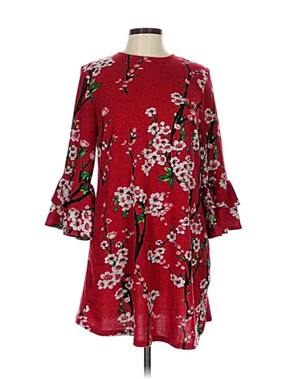 Pre-owned Papillon Casual Dress In Burgundy