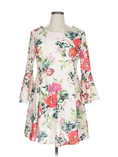 Pre-owned Papillon Casual Dress In White