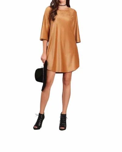 Papillon Chennile A-line Dress In Camel In Brown