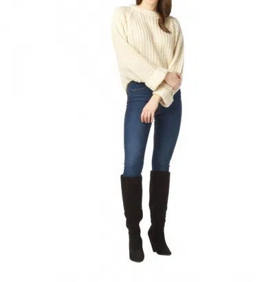 Papillon Chunky Cropped Sweater In Cream In Neutral