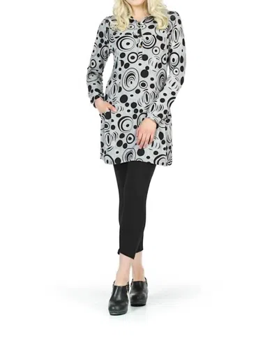 Papillon Collared Sweater Dress In Grey In Gray