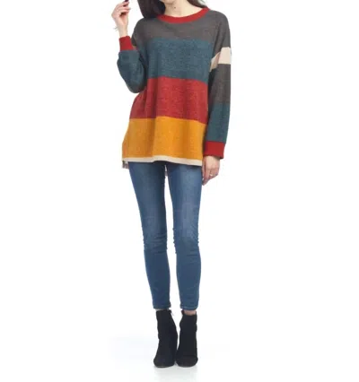 Papillon Color Blocked Crew Sweater In Multi