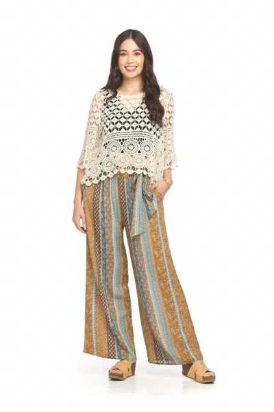 Papillon Cropped Lace Crochet Pullover Sweater In Cream In Neutral
