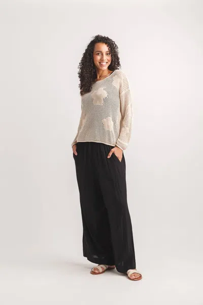 Papillon Daisy Print Sweater In Cream In Neutral
