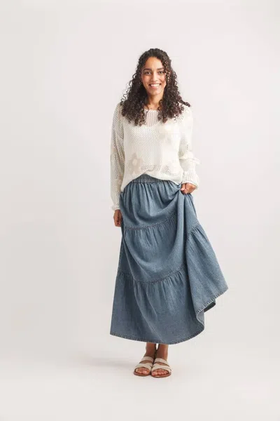 Papillon Daisy Print Sweater In White