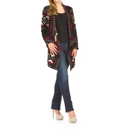 Papillon Global Design Waterfall Cardigan In Black