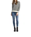Papillon Knit Check Pullover Sweater In Black / Cream In Black