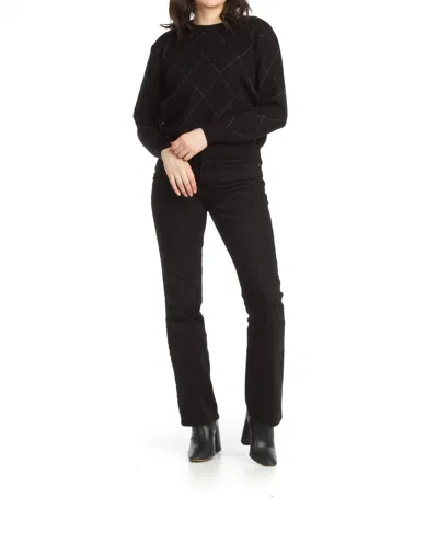 Papillon Knit Sweater With Lurex Detail In Black